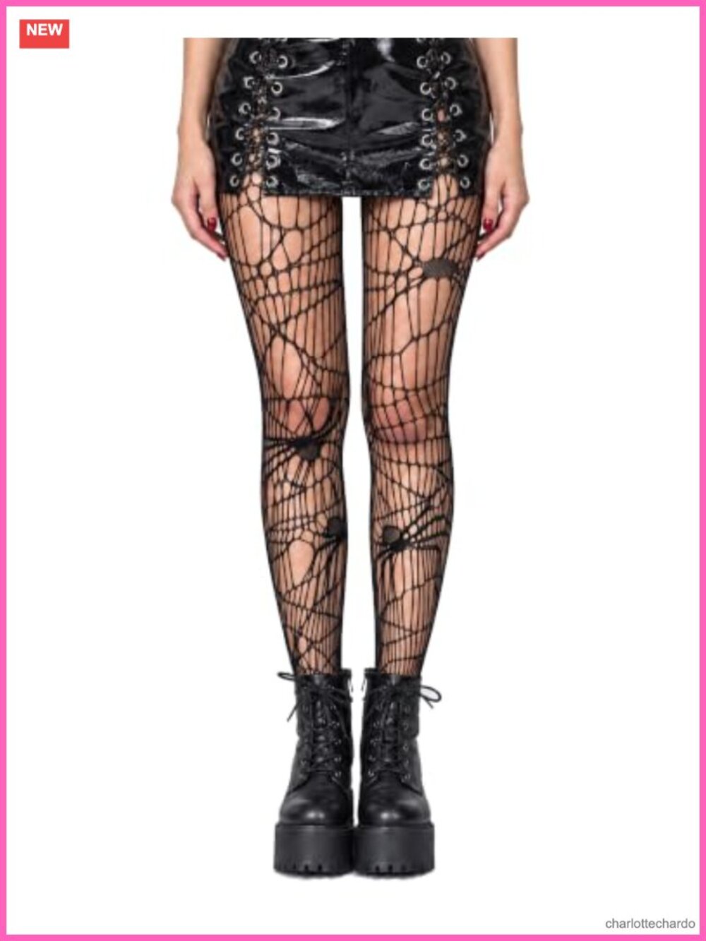 High Waist Fishnet Tights Spider Bat Web Gothic Halloween Costume Nylon